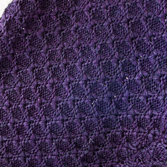 Vintage Geiger Austria Tyrol Boiled Wool Sweater Knit Blazer Purple 38 (US S/M) - Picture 9 of 13